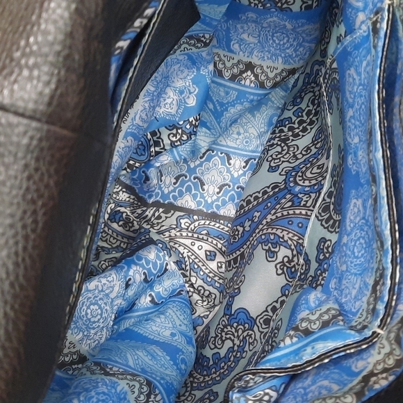 Violetta Pebble Leather Saddle Large Crossbody Shouder Bag - Picture 5 of 8